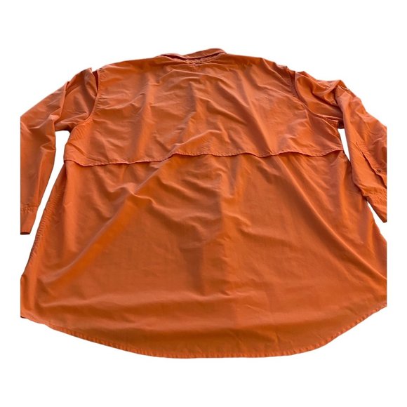 Magellan Outdoors Big Tall 3XL Vented Shirt Orange Angler Fit Fish Gear Mag Wick - Picture 11 of 14